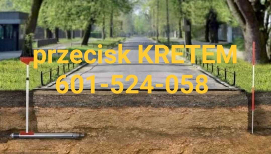 Przewiert przecisk kretem przewiert sterowany przyłącze bez wykopu