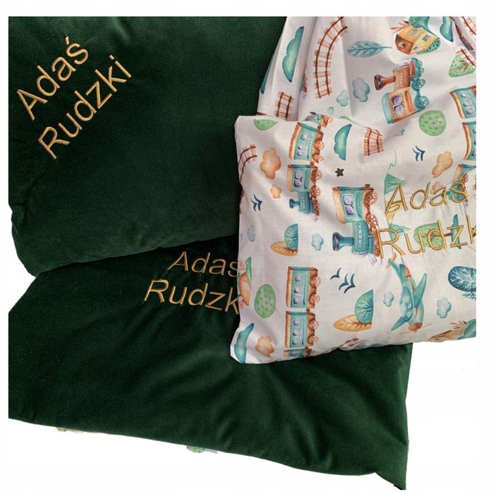 KOCYK minky przedszkolaka  poduszka woreczek haft