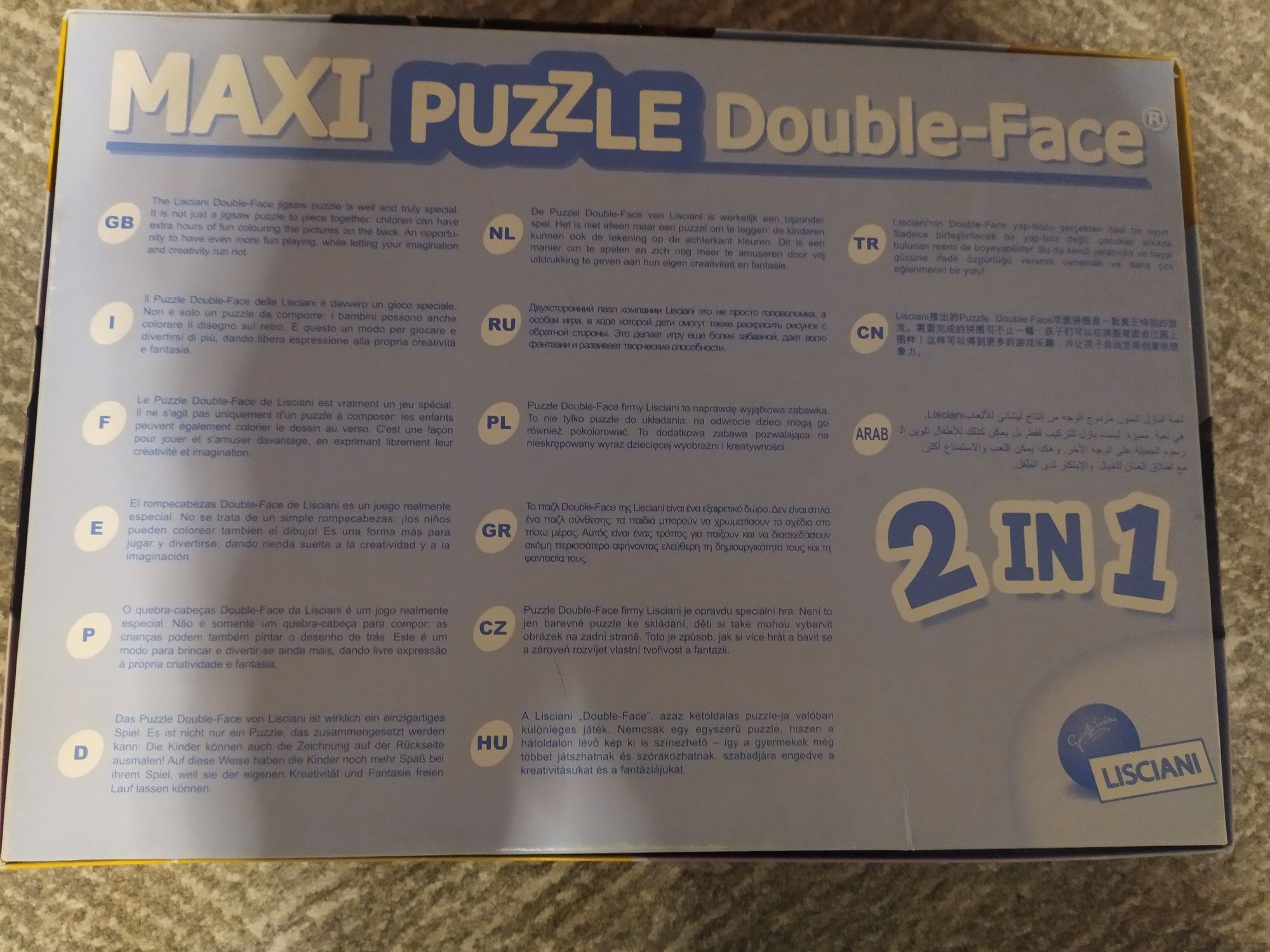 Maxi puzzle 2 w 1, Kraina Lodu, Lisciani, 108 elementów