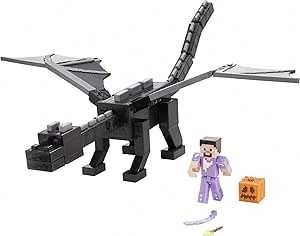 Minecraft Potężny Smok Kresu (ok 55 cm) + figurka Steve’a
