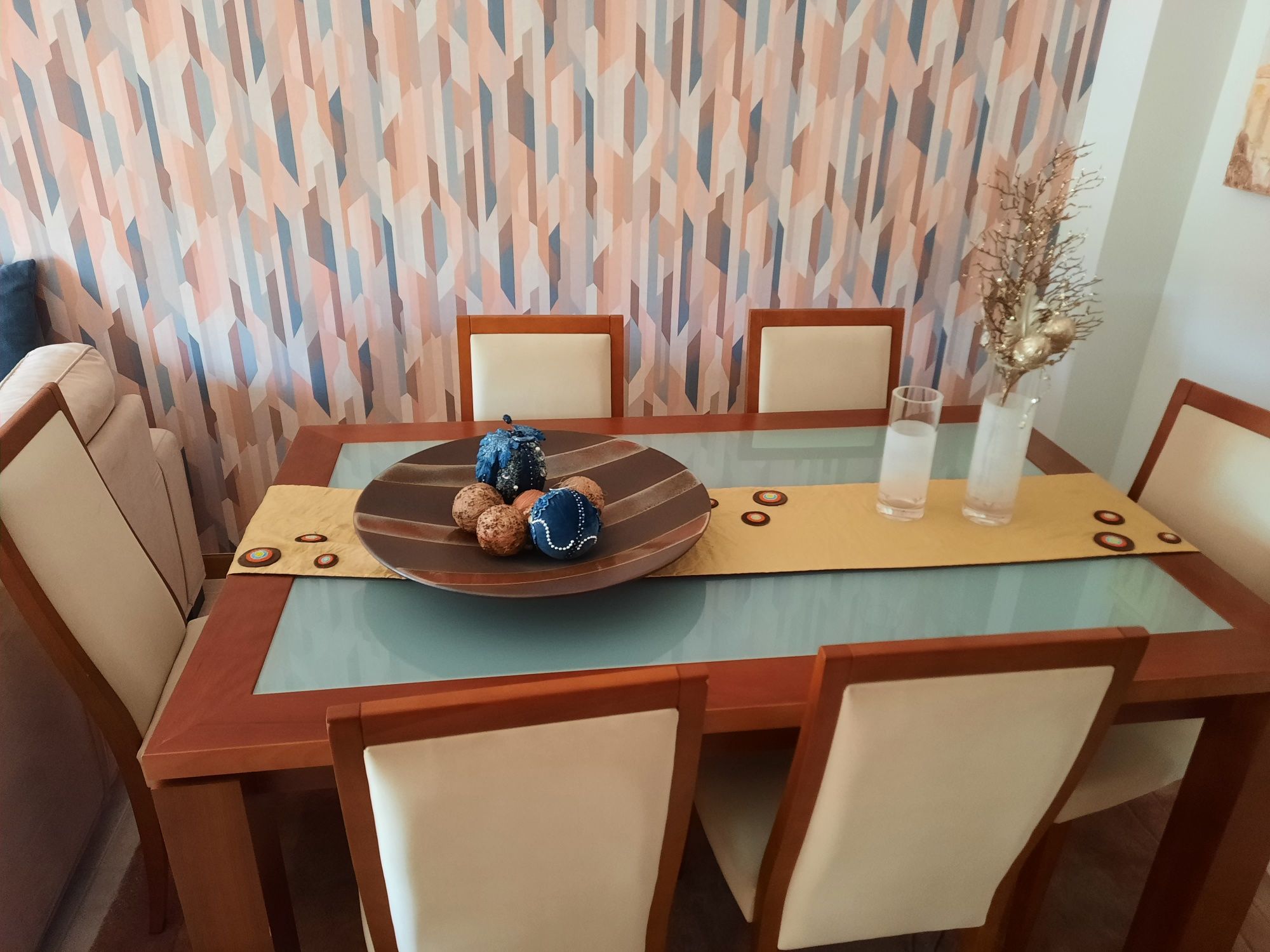 Pano em seda, decoração de mesa