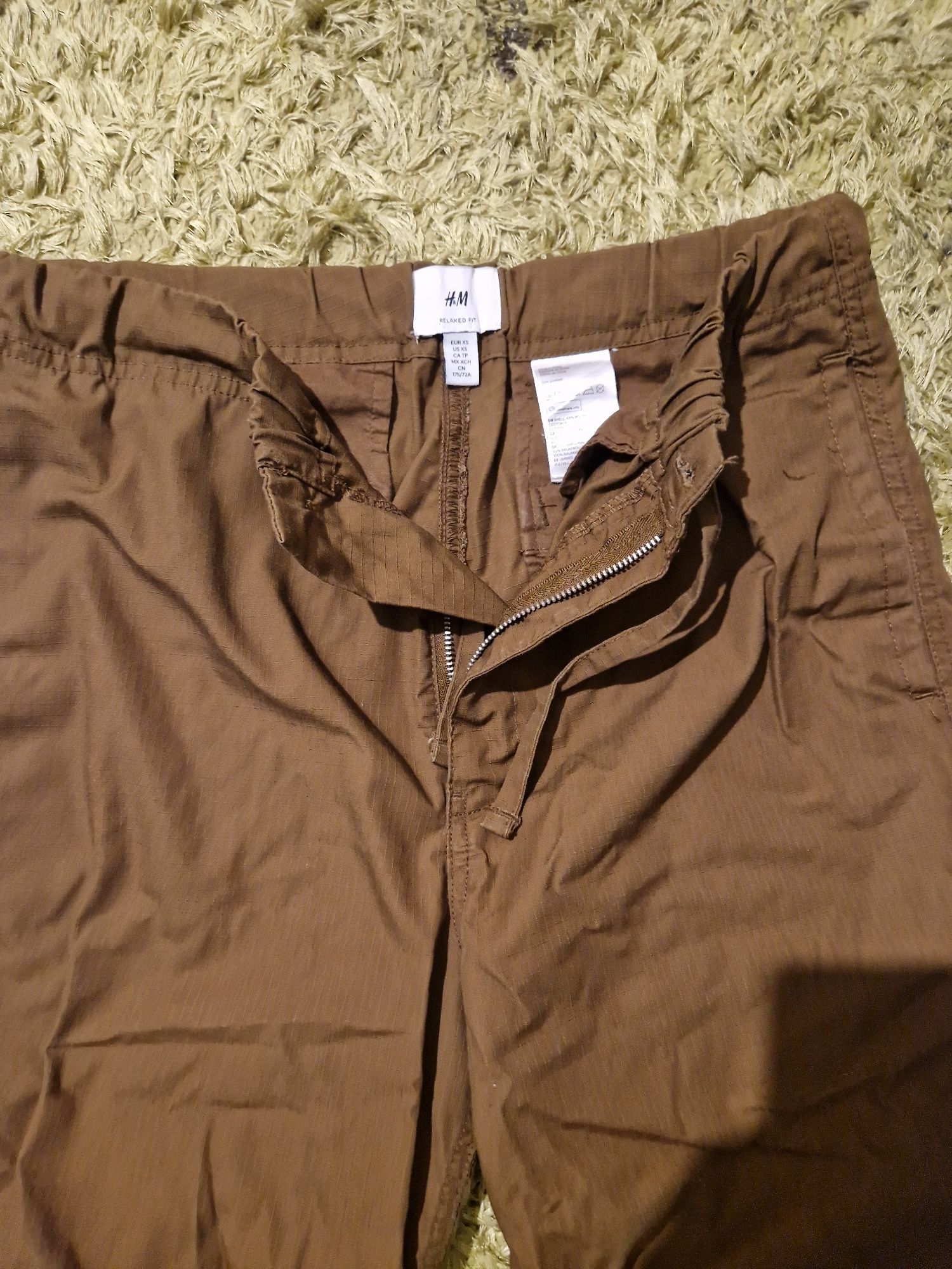 Spodnie h&m bojówki szturmówki brązowe xs