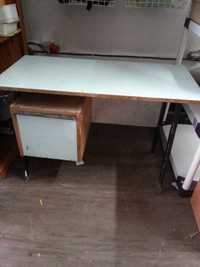 Stary stolik,biurko pod maszynę_PRL_vintage