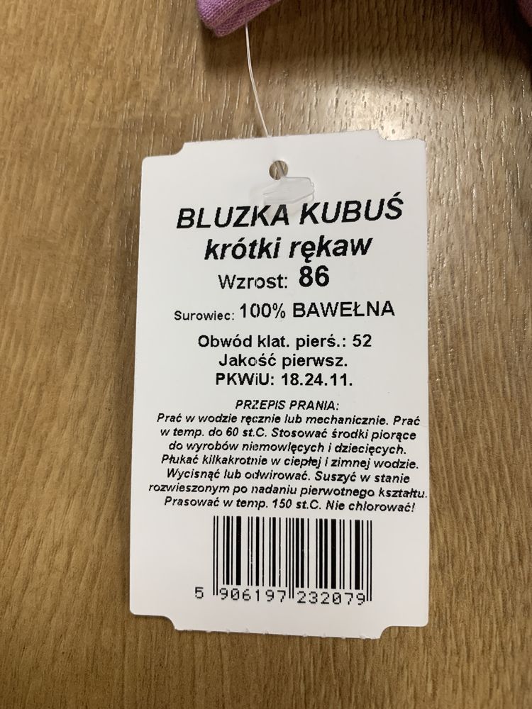 Bluzka kr. Rekaw rozm. 86cm