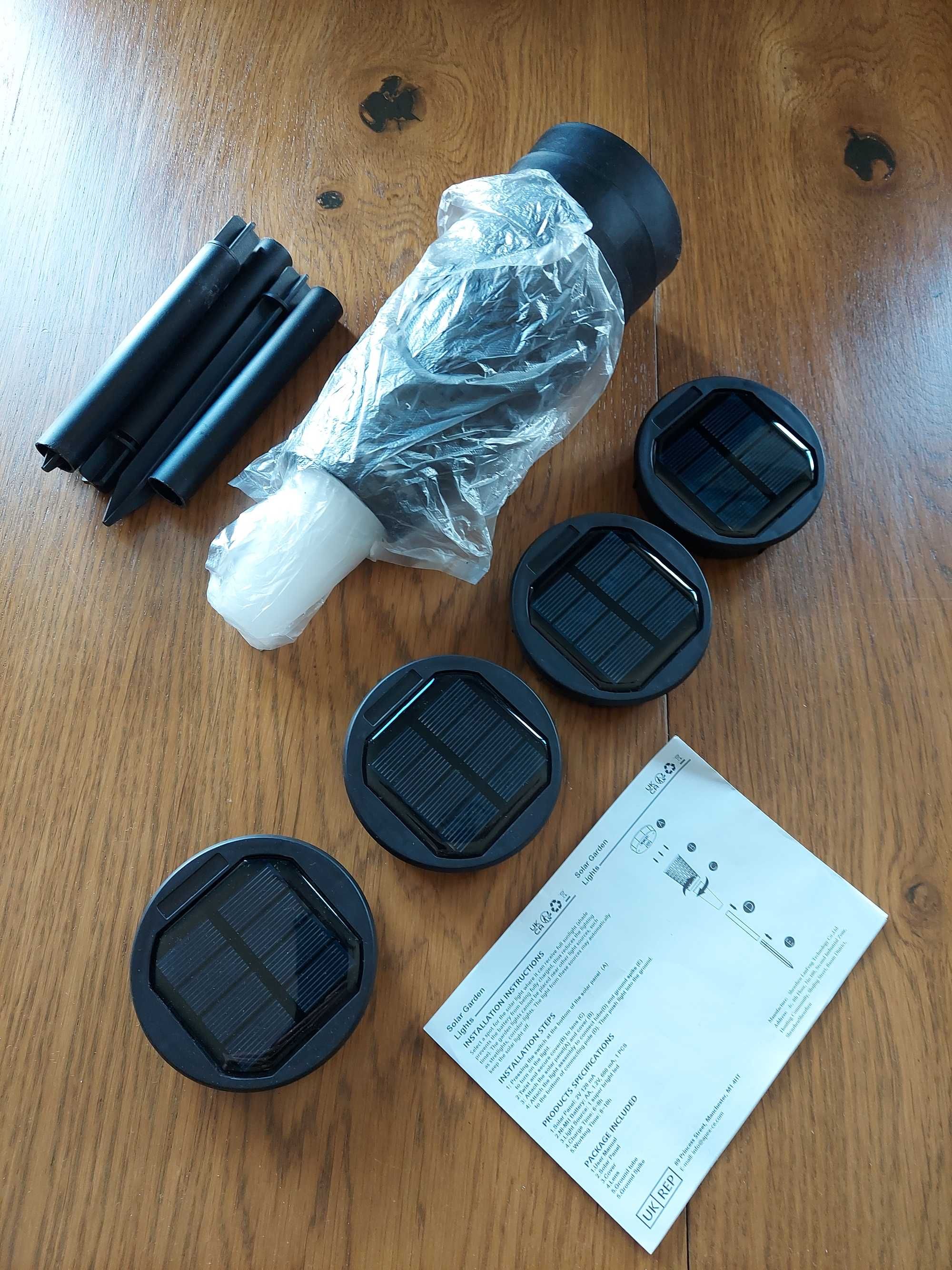 4x lampki solarne do ogrodu