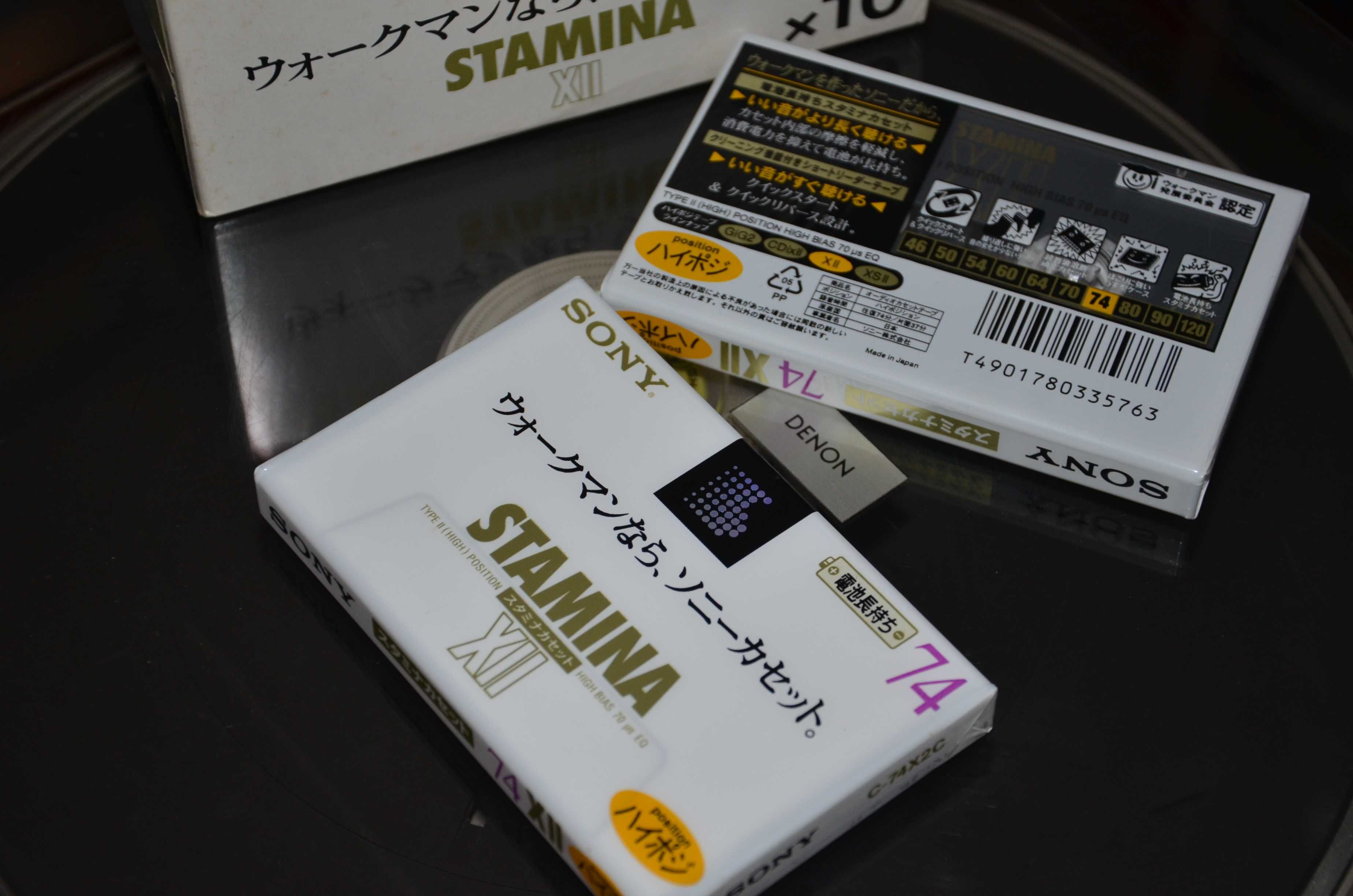 Новая аудиокассета SONY Stamina XII 74 мин Made in Japan (Идеал.Сост.)