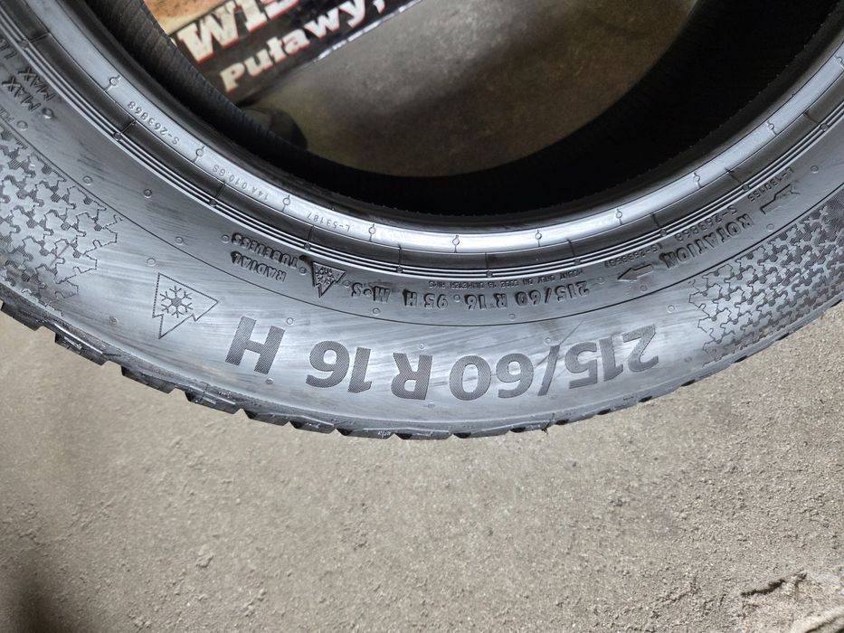 opony używane 215/60R16 Continental Wintercontact TS 870