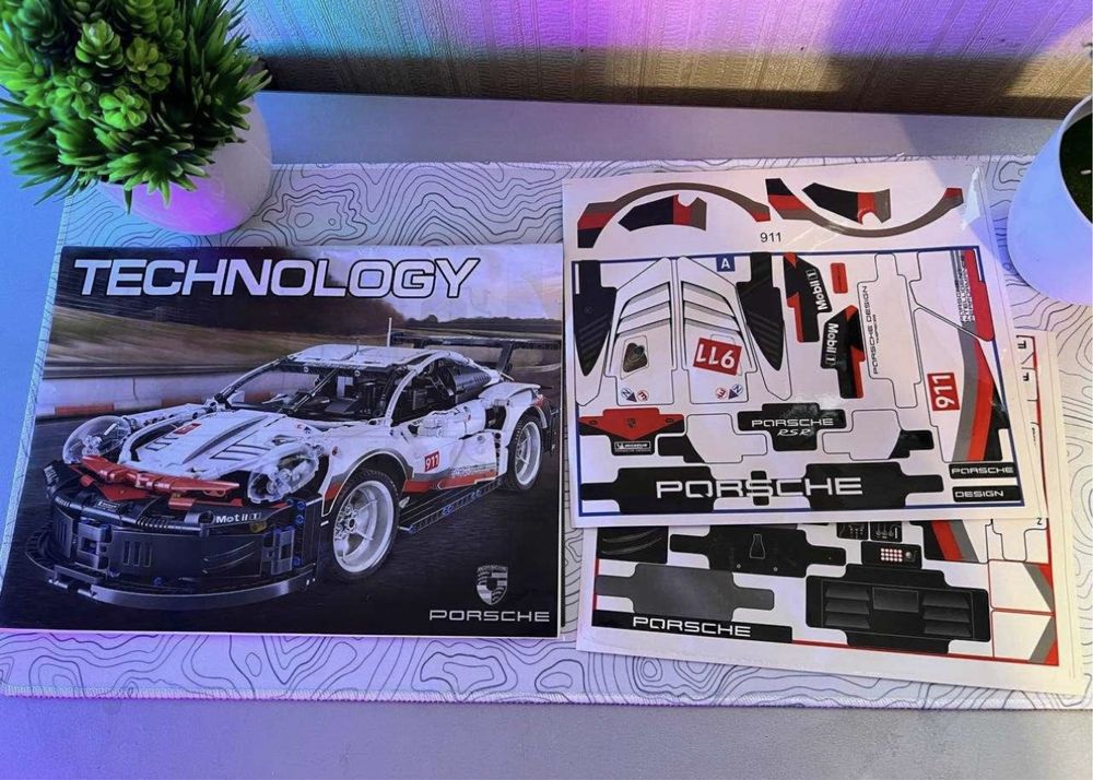 ‼️В коробці‼️ Конструктор Porsche 911 1580 деталей