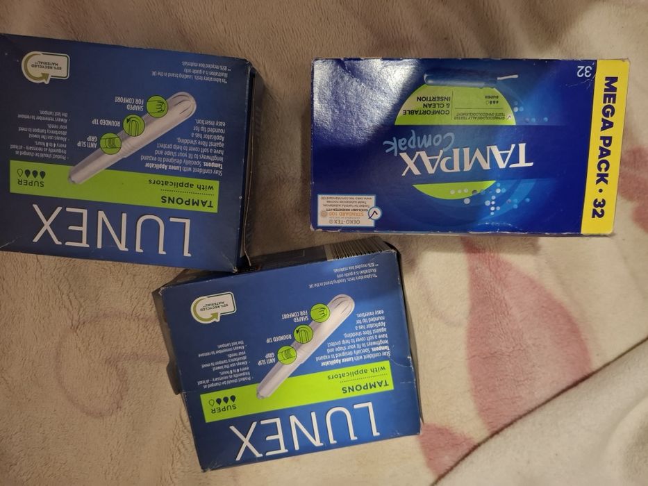 Тампони Lunex, Tampax без комісії
