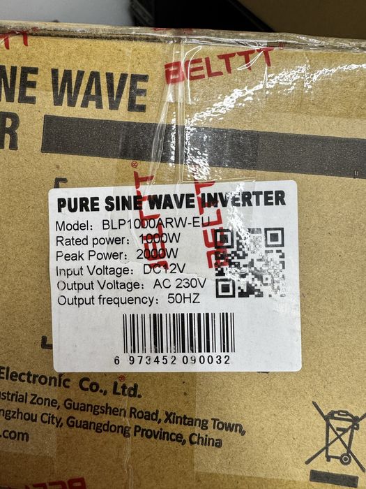 Інвертор BELTTT 1000w сінусоїда