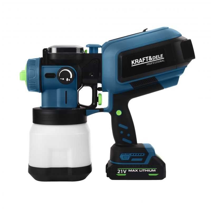 PISTOLET NATRYSKOWY akumulatorowy 21V 2500mAh pojemnik 1200 ml KD5480