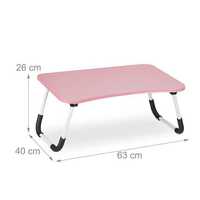 Różowy stolik pod laptop