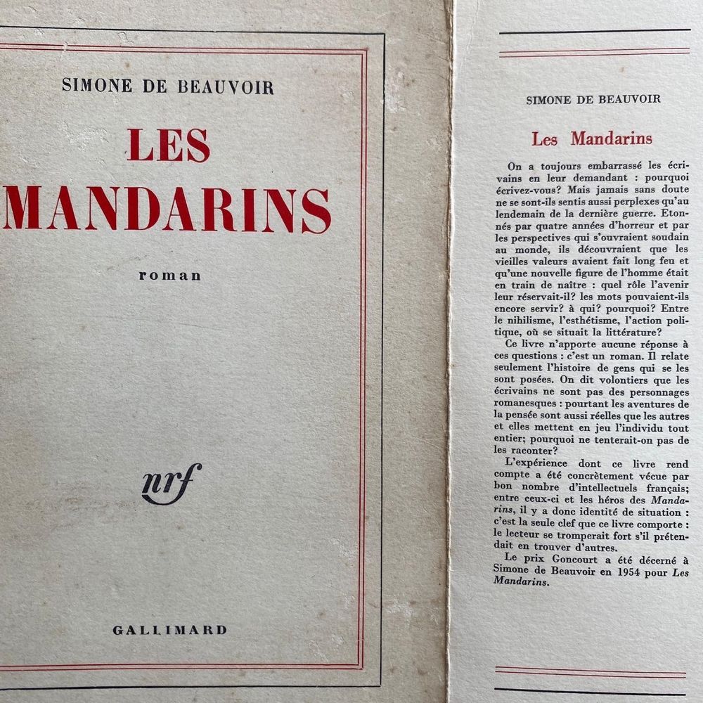 Les Mandarins - Simone de Beauvoir