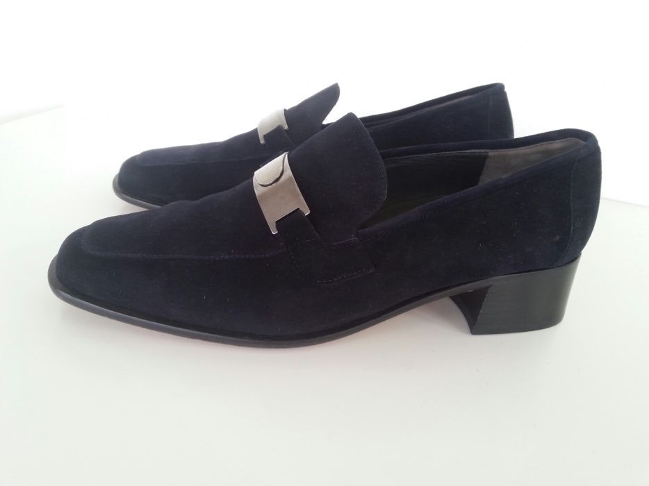 Buty skórzane mokasyny granatowe Paul Green w rozmiarze 39,5