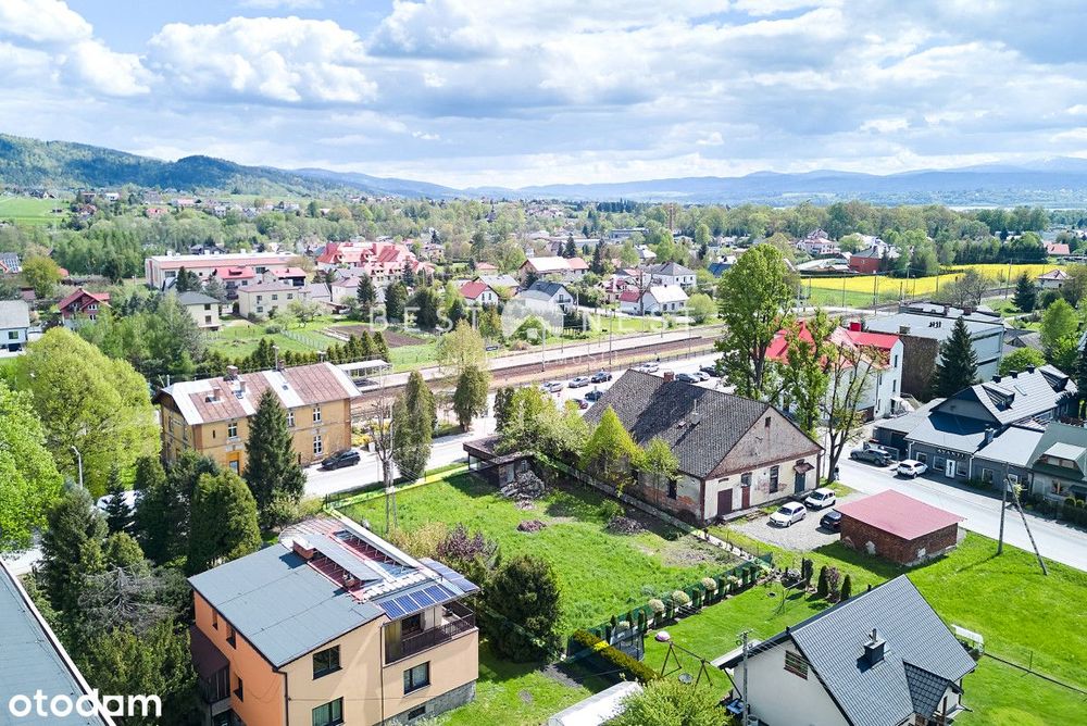 Działka budowla/pod inwestycje w centrum Łodygowic