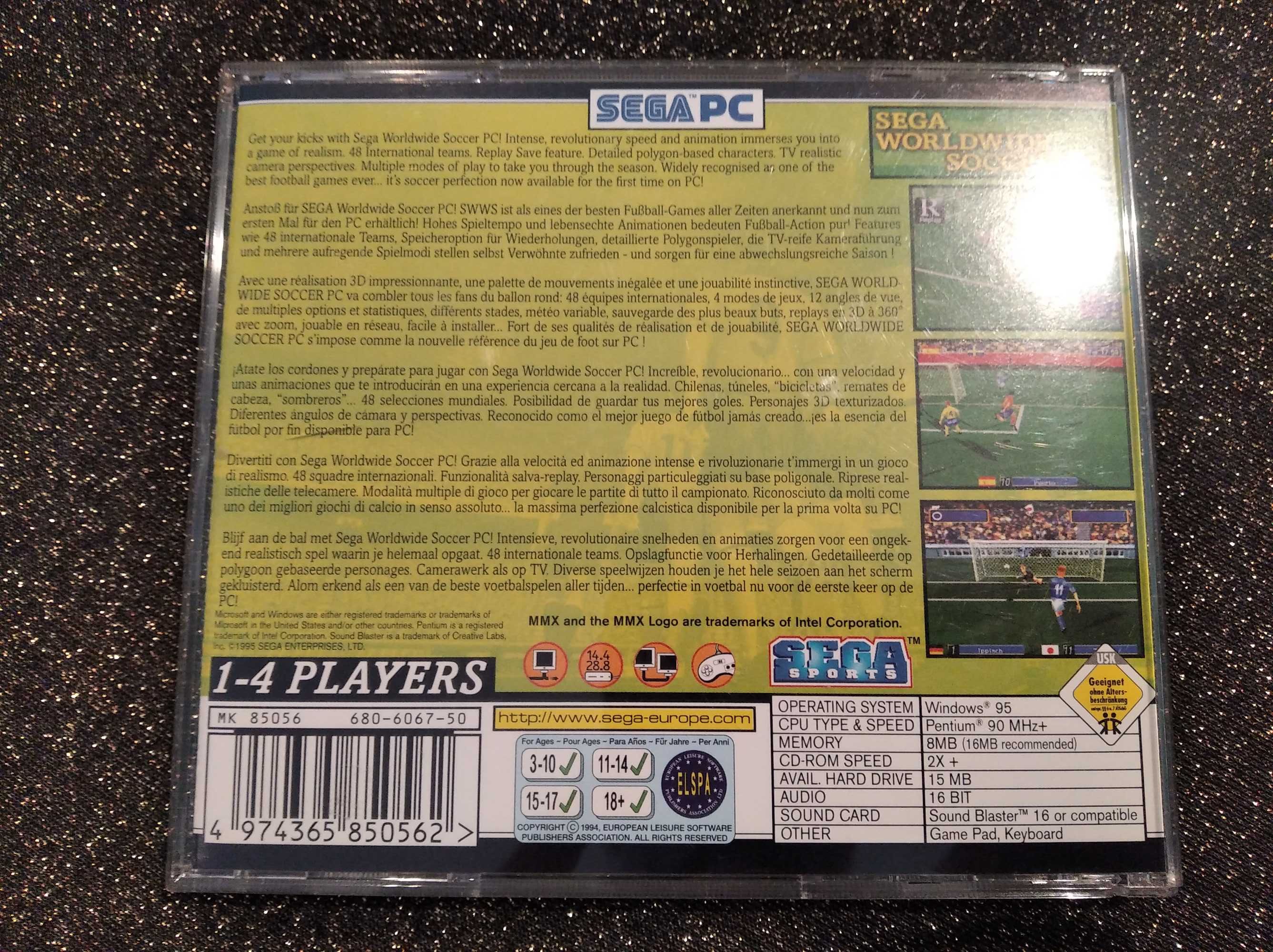 Jogo vintage: Sega Worldwide Soccer PC