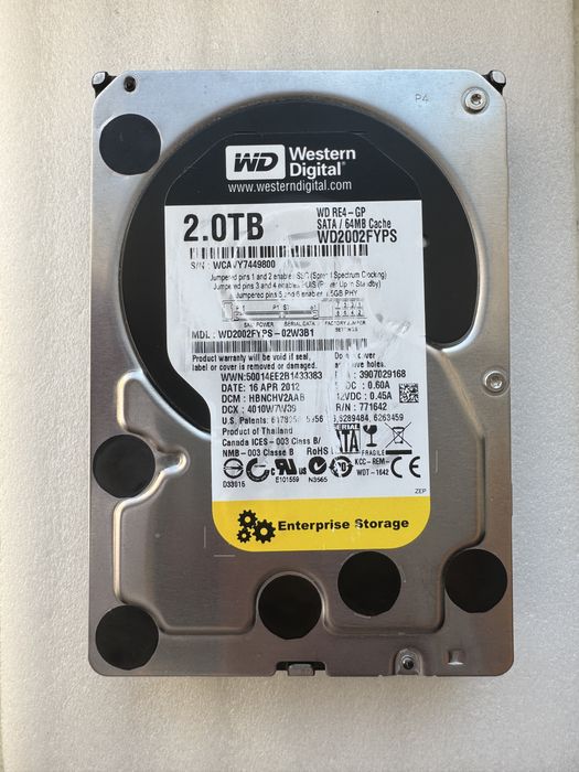 Жорсткий диск HDD WD Gold 2ТБ (2TB) 3.5" SATA як новий