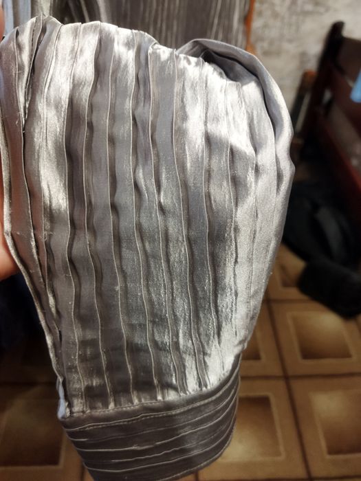 Сорочка атласна сіра