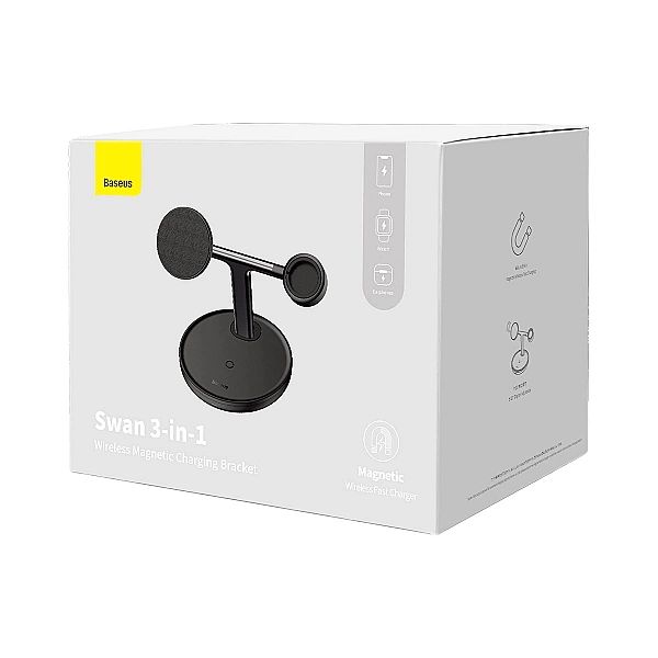 Baseus Swan ładowarka indukcyjna (kompatybilna z MagSafe) stojak do iP