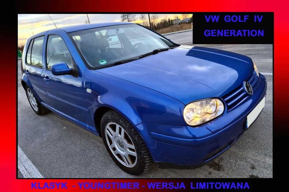 Volkswagen Golf IV 1.6B 105 KM – GENERATION – BLUE SKY – iDealny – YOUNGTIMER – Klasyk