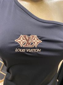 Sukienka Louis Vuitton set spódnica bluzka pasek LV