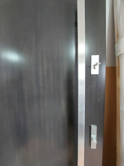 drzwi płaskie z drewna - kolor wenge