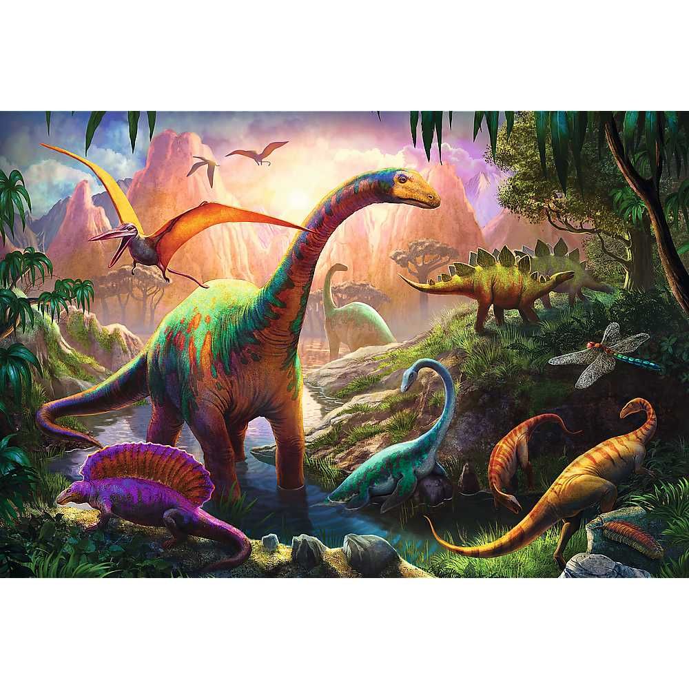 Trefl Puzzle 100 el. Świat dinozaurów dinozaury 16277