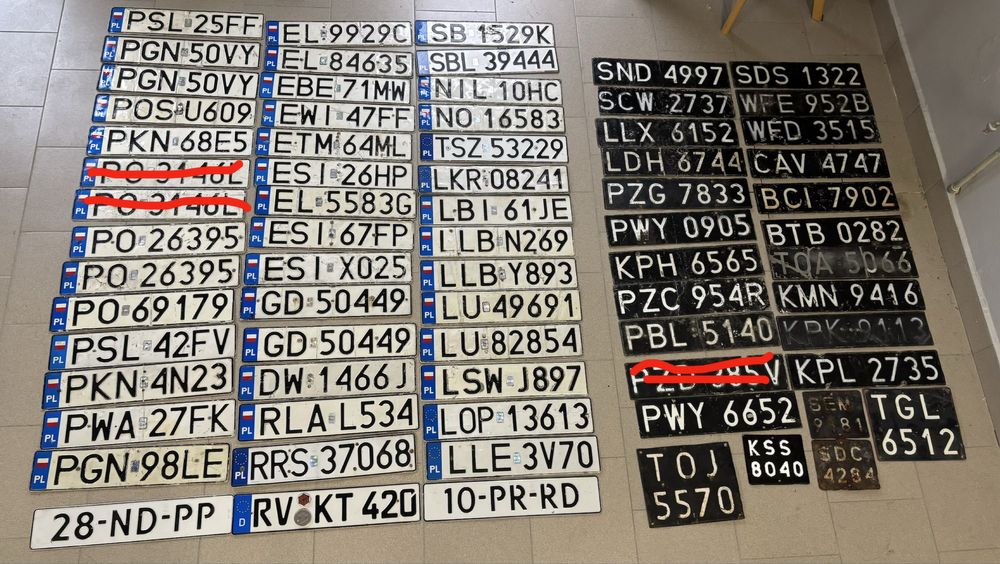 Tablice rejestracyjne flagowe unijne czarne prl kolekcjonerskie zobacz