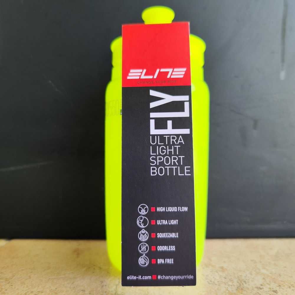 Bidon de Bicicleta Elite Fly Tex 550ml Amarelo Fluorescente