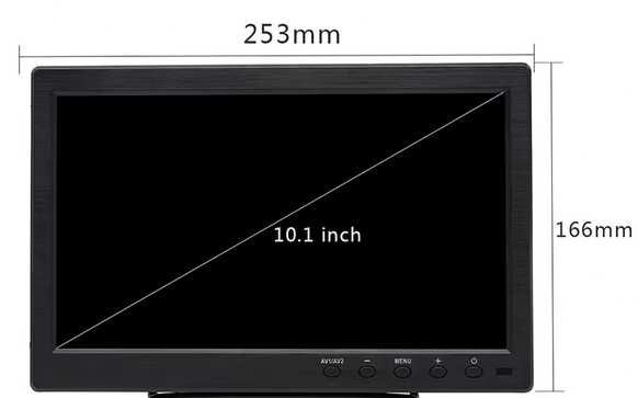 Автомобільний монітор в машину 10,1 дюймів для камери заднього виду