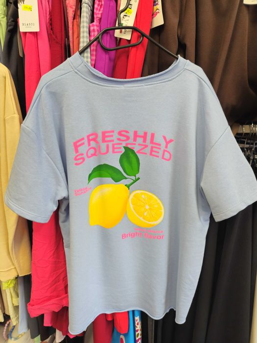 Koszulka bluzka niebieska AZARA Italy, r. Uni !!!