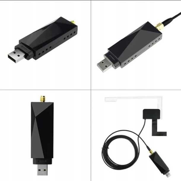 Samochodowy odbiornik audio cyfrowy DAB DAB+ z anteną