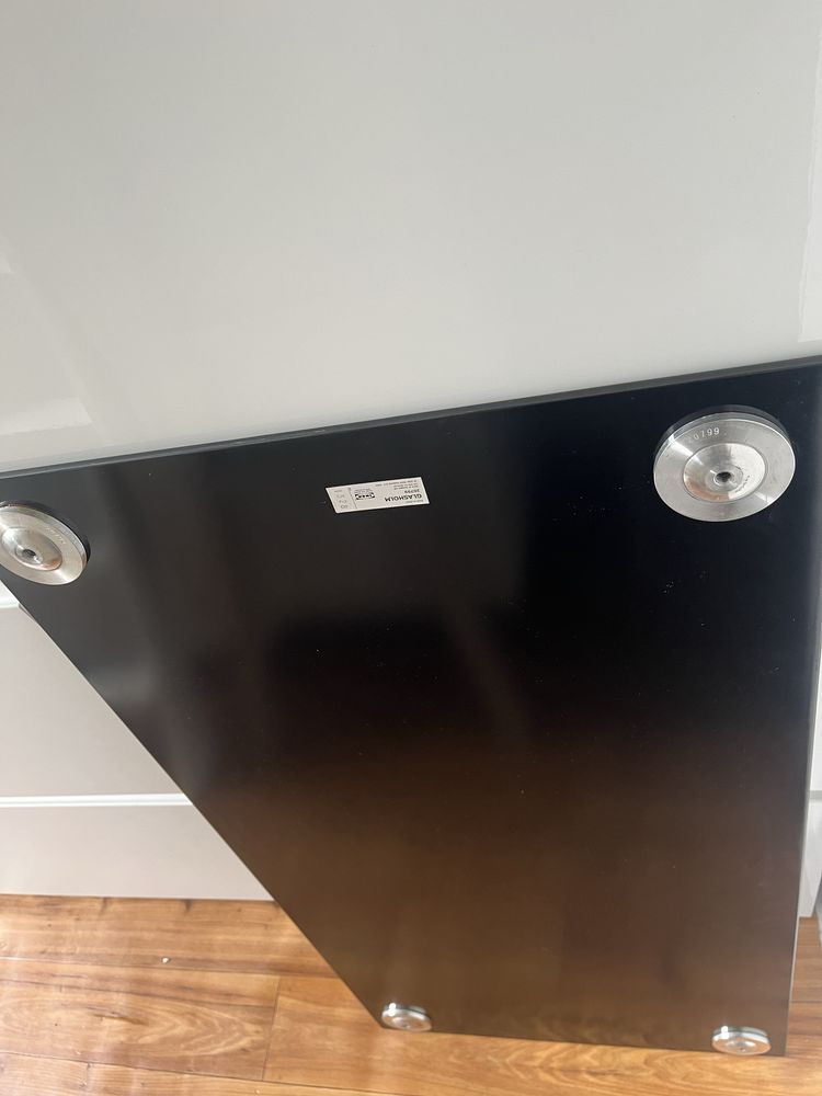 Blat czarny od biurka ikea SZKLANY-99x52 cm.