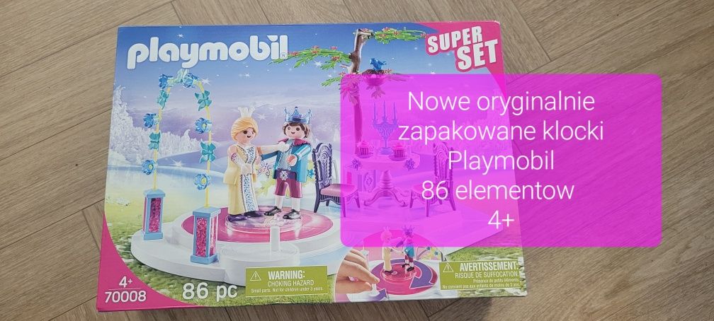 Nowe oryginalnie zapakowane klocki Playmobil
86 elementow 
4+
