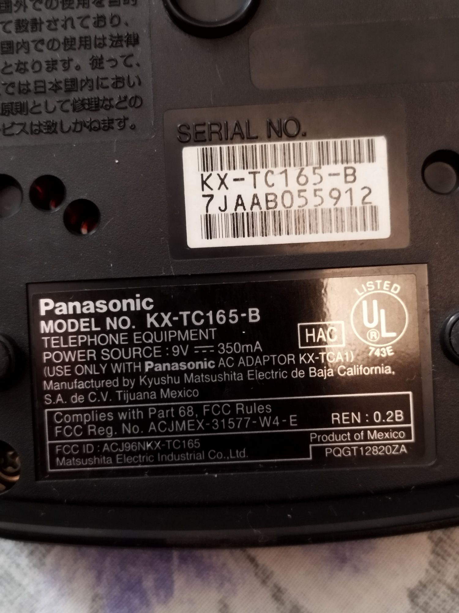 Tefon Panasonic stacjonarne