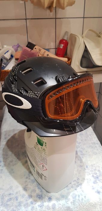 Kask Snowboardowy Smith Vatiant Brim matte black + Gogle Oakley