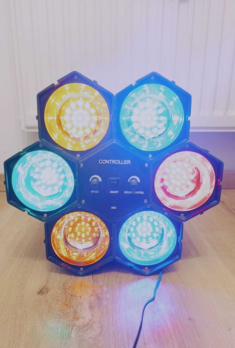 Kolorofon, światła dyskotekowe LED retro vintage