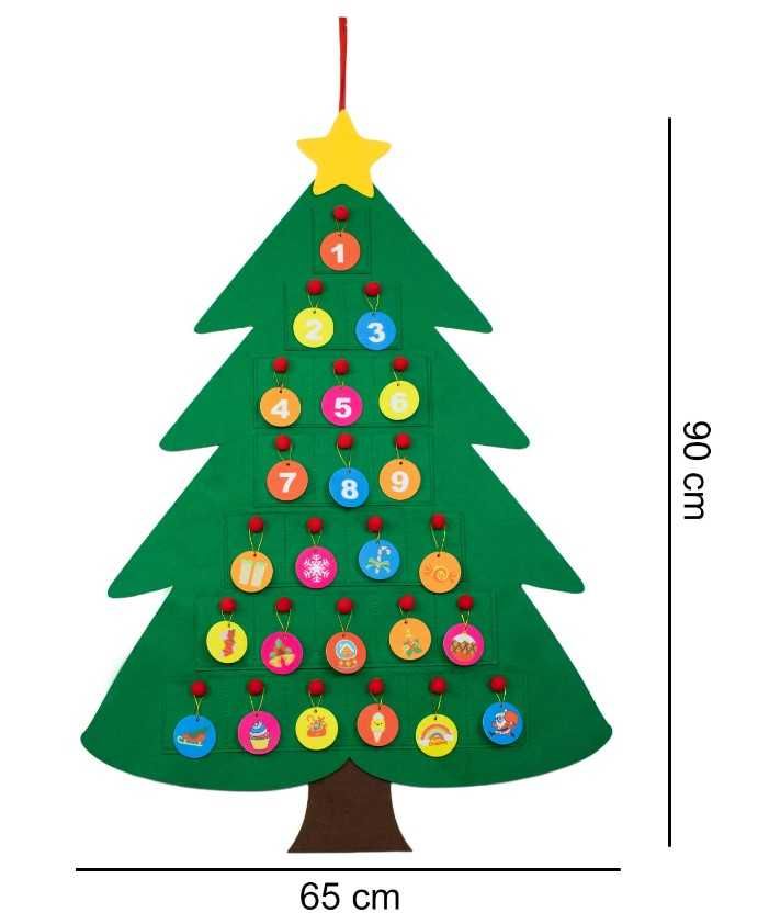 Kalendarz Adwentowy Filcowy Choinka Kreatywna Dla Dzieci *okazja*
