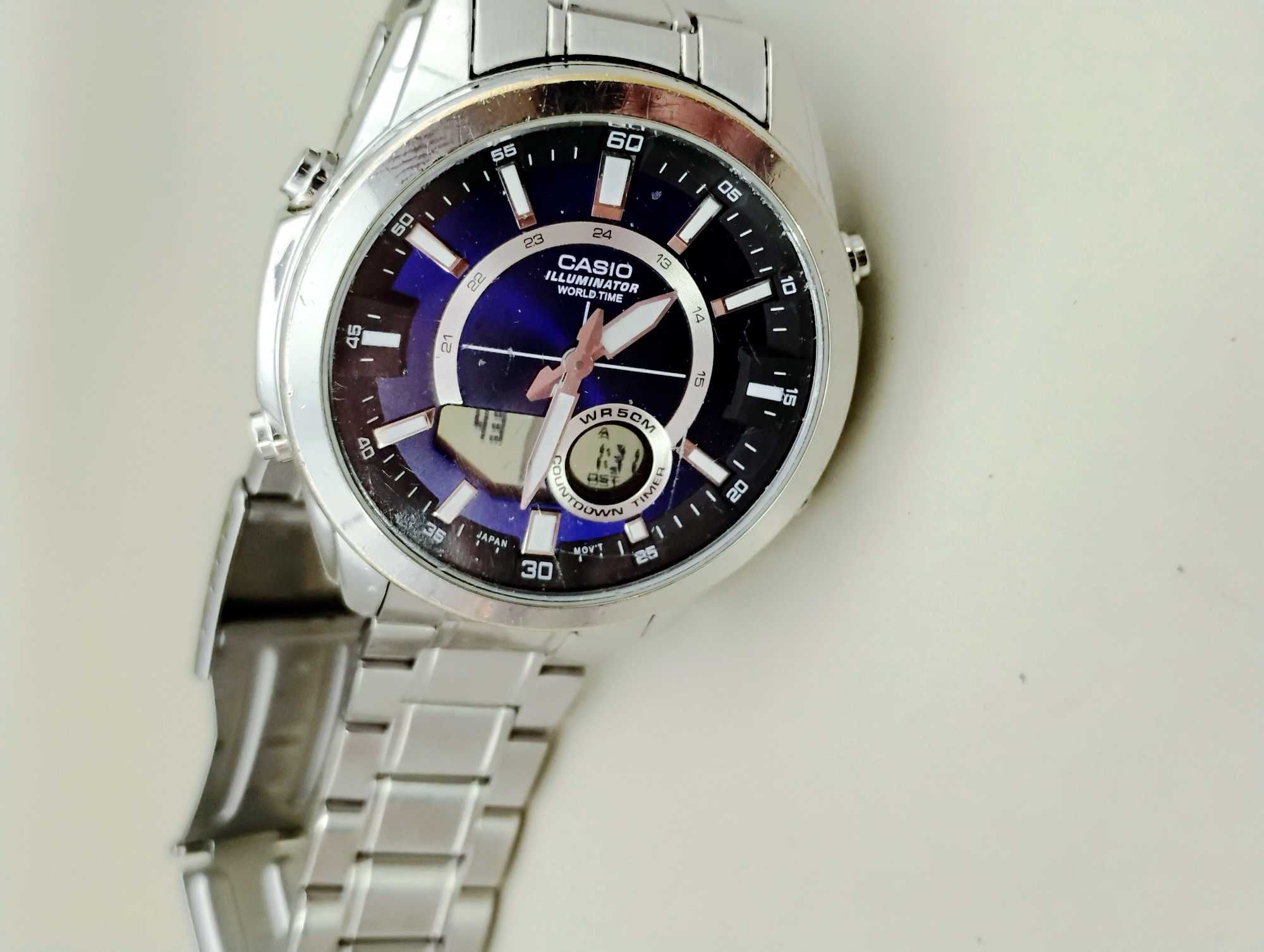CASIO  Edifice Illuminator WORLD TIME męski zegarek