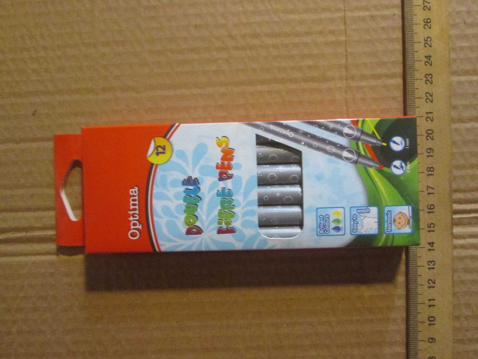 Фломастеры 12 цветов, 1 мм. для детей (Optima).