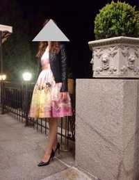 Эксклюзивное шелковое платье с принтом художницы Айлин Грушовенко