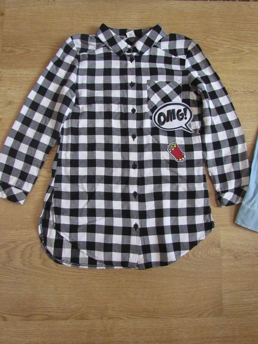 Рубашка, джинсовка, реглан, пиджак  7-8л, 10 11л Некст, НМ