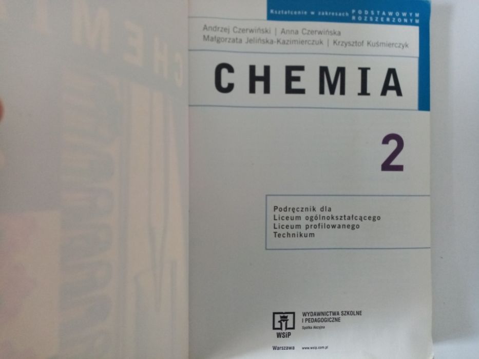 Chemia 2 A. Czerwiński, A. Czerwińska, M. Jelińska- Kazimierczuk