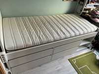 Łóżko Slakt Ikea z szufladami, półkami i materacem 90x205 - stan BDB