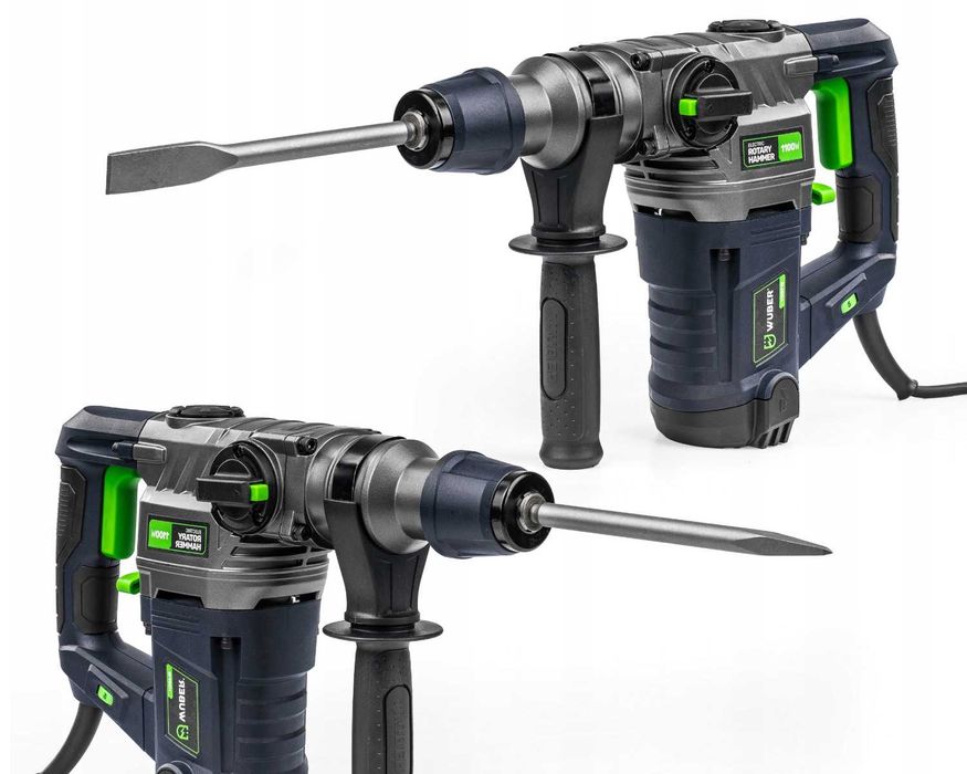 MŁOTOWIERTARKA Wuber 1100W Młot Udarowy 5J Walizka Wiertła Kucie NOWY