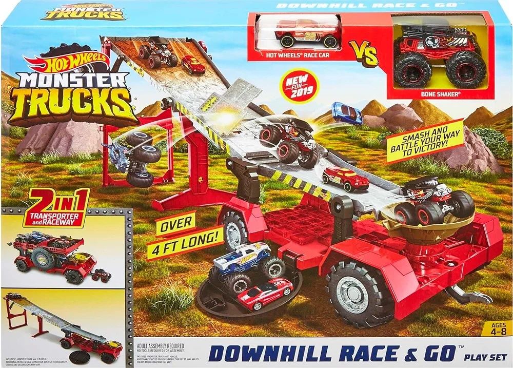 Трек Hot Wheels Monster Trucks Down Hill Race