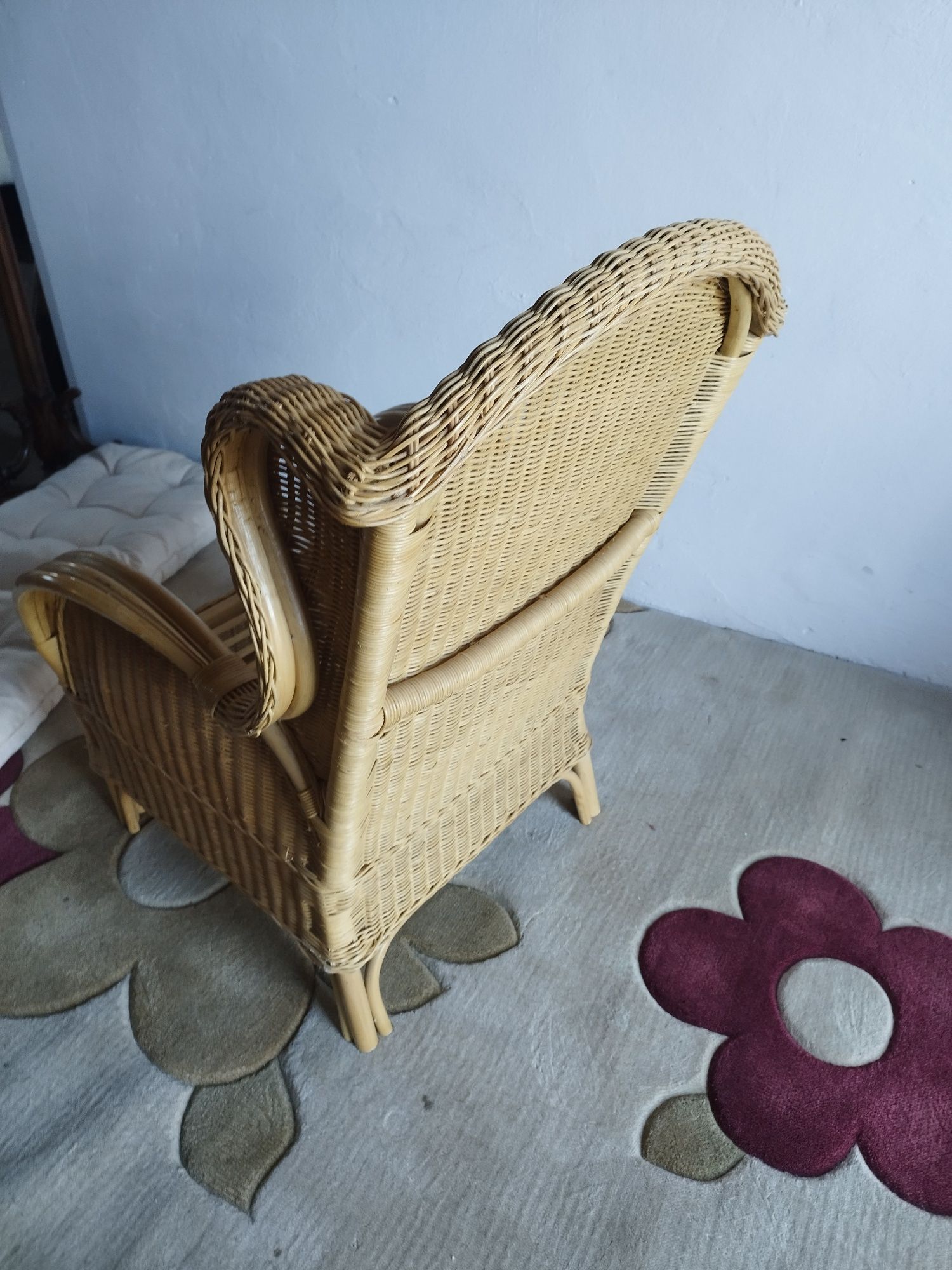 fotel rattanowy tarasowy salonowy Tron Vintage
