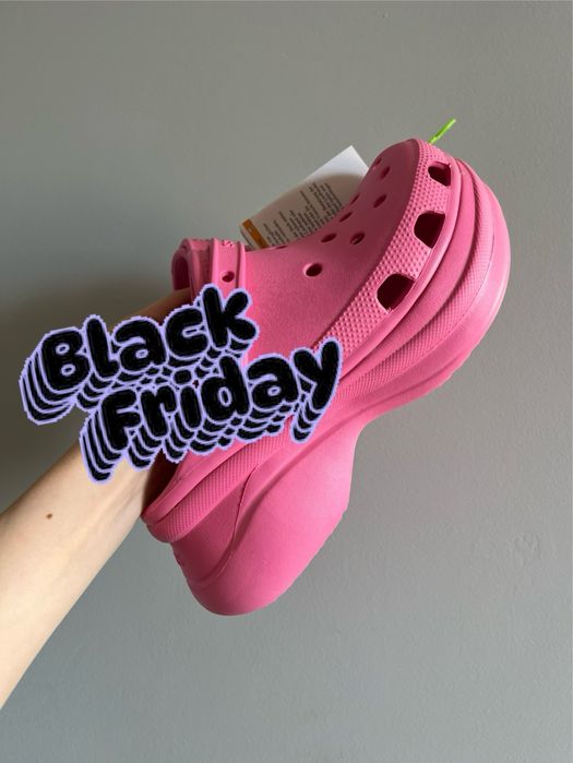 Crocs Bae Clog Electric pink Крокси жіночі на платформі
