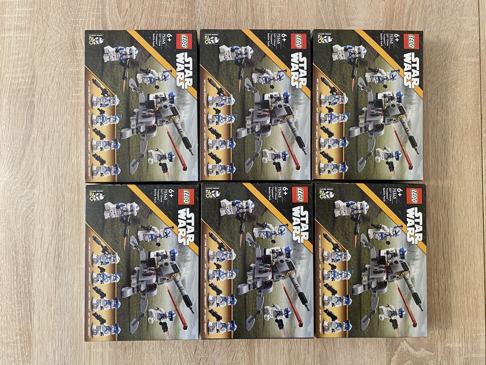 6x LEGO Star Wars 75345 Zestaw bitewny żołnierze-klony z 501 legionu