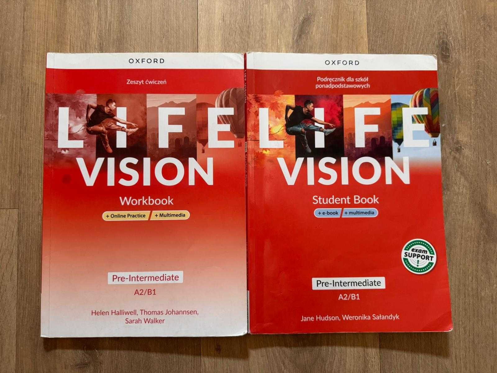 Zestaw podręcznik + ćwiczenia do języka angielskiego Life Vision A2/B1